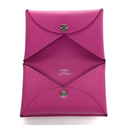 Hermes Epsom Calvi Card Case Magnolia 5 of 8