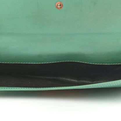 Gucci Calfskin Monogram Continental Wallet Green 6 of 14
