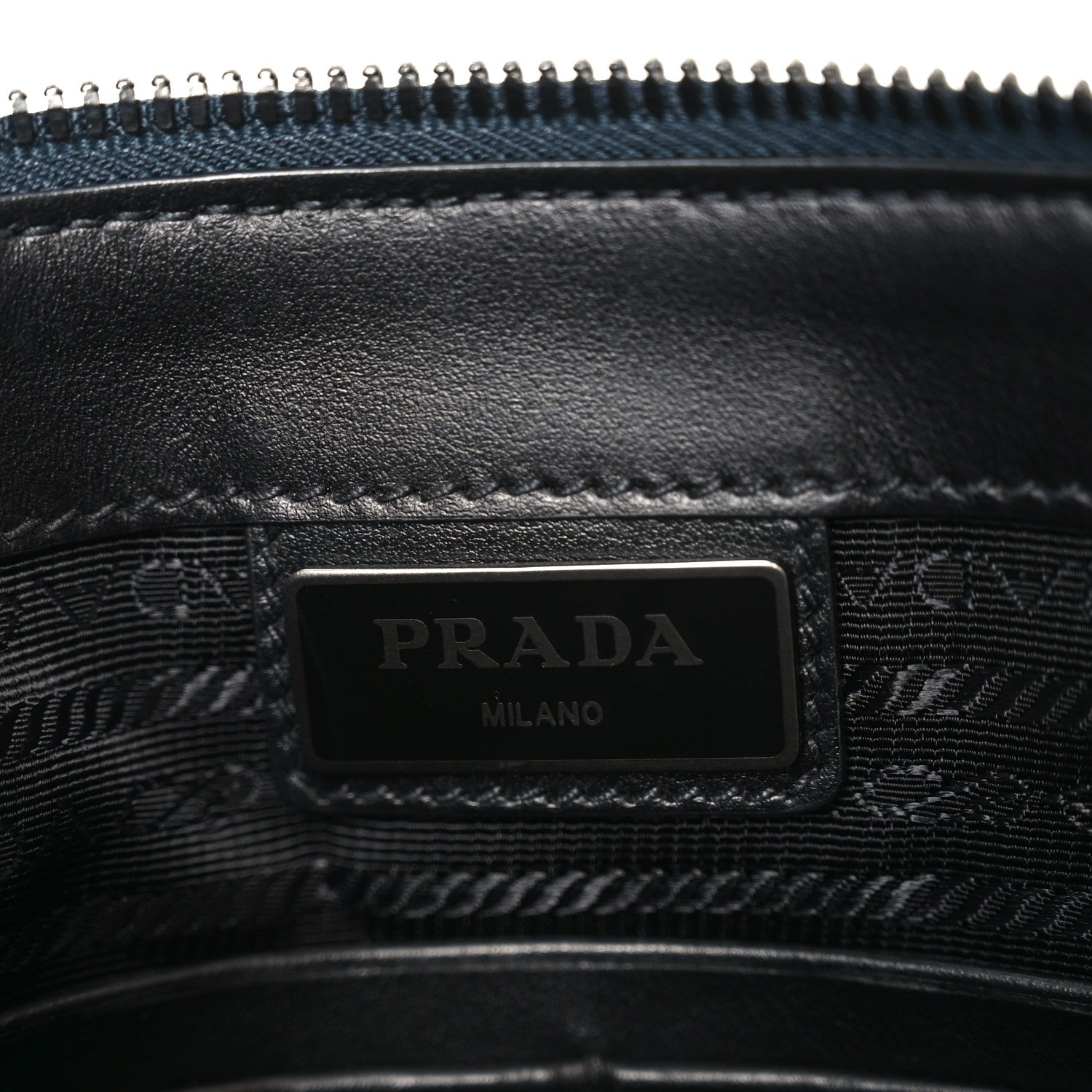 Prada Vitello City Wristlet Pouch Black 11 of 18