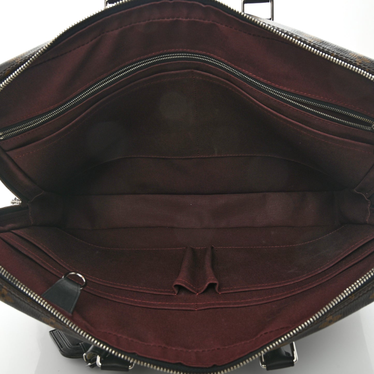 Monogram Macassar Porte Documents Voyage Soft Briefcase
