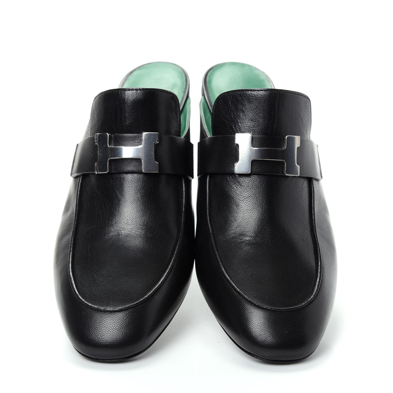 Hermes Goatskin Paradis Mules 39 Black 5 of 11