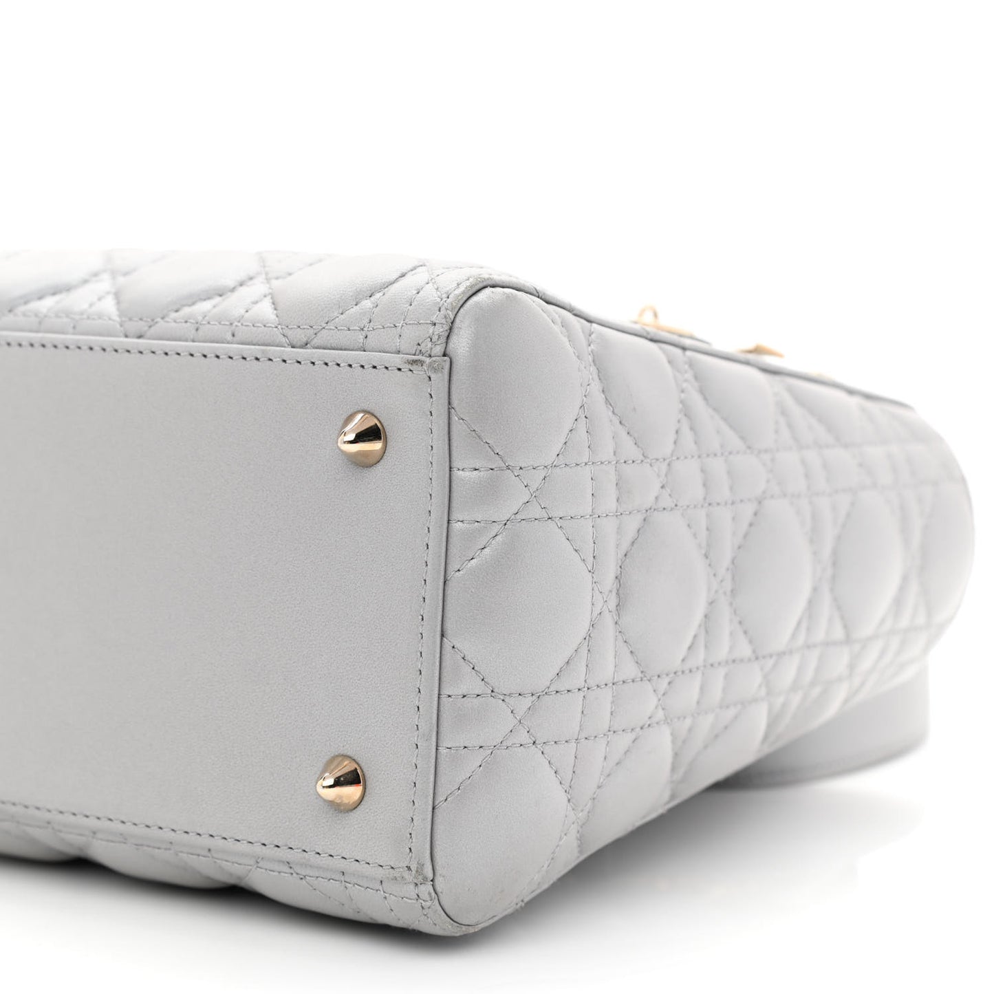 Lambskin Cannage Medium Lady Dior Grey