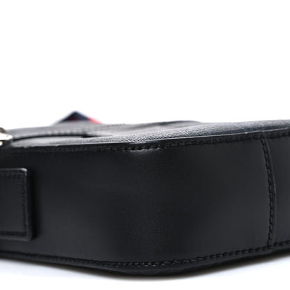 Gucci GG Supreme Monogram Appia Calfskin Web Small Camera Messenger Bag Black Grey 9 of 10