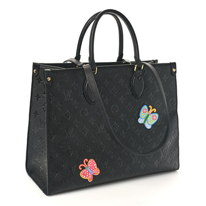 Louis Vuitton LV X YK Empreinte Inlaid Kusama Flowers Onthego MM Black 2 of 8