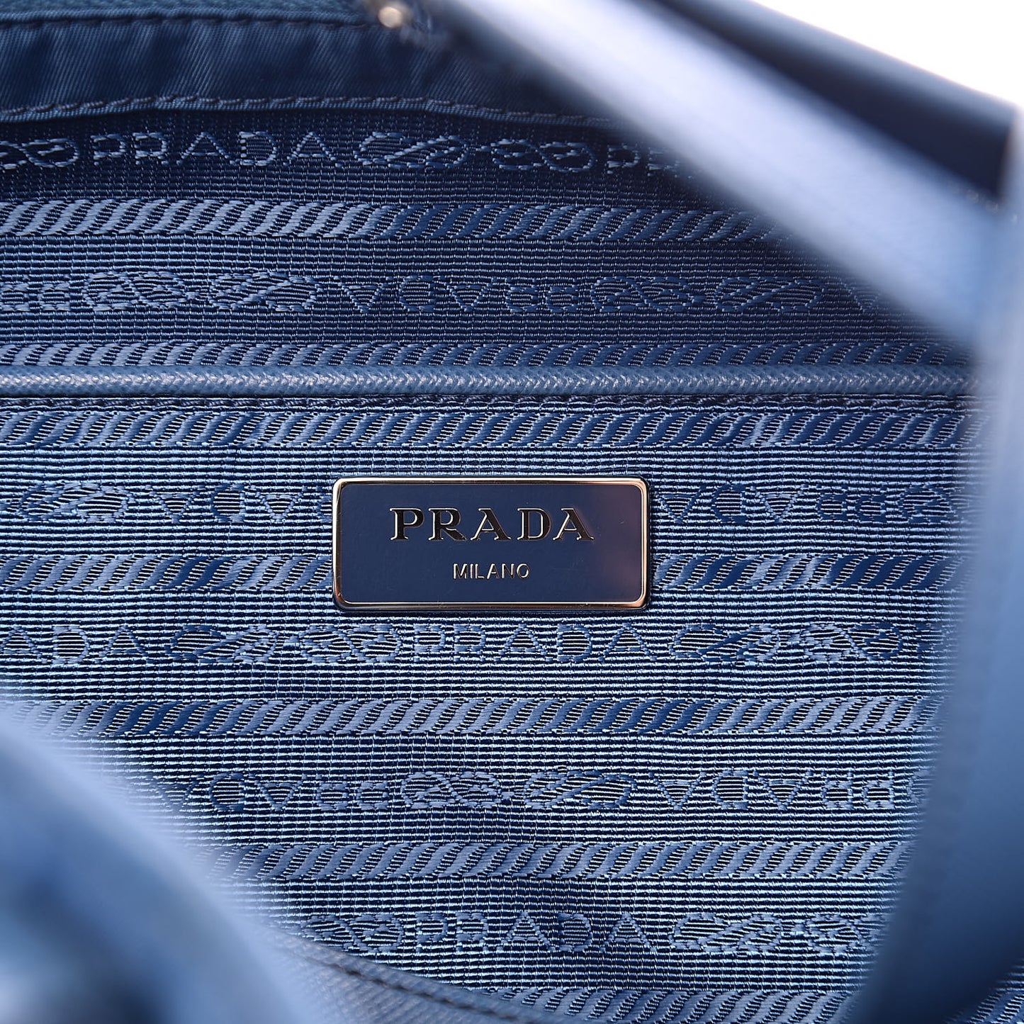 Tessuto Nylon Saffiano Tote Cobalto