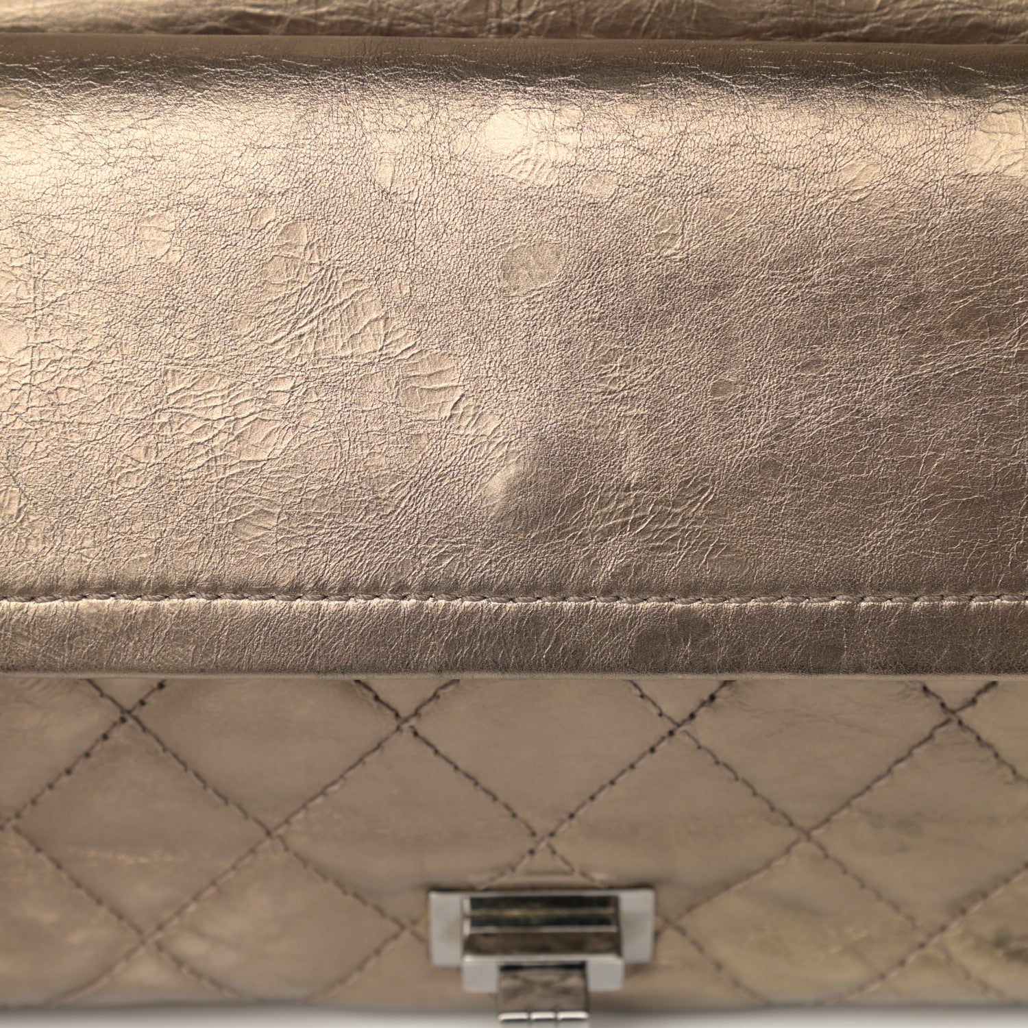 Chanel Metallic Aged Calfskin Quilted 2.55 Reissue 227 Flap Gold 14 of 14