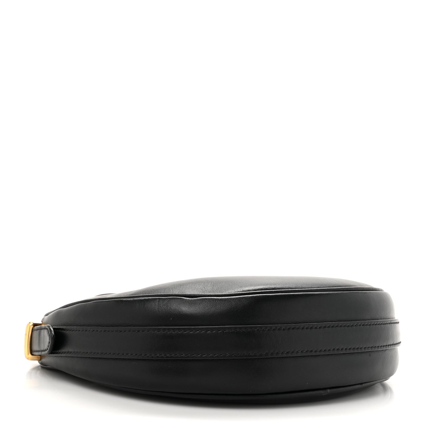Soft Calfskin Arque Shoulder Bag Black