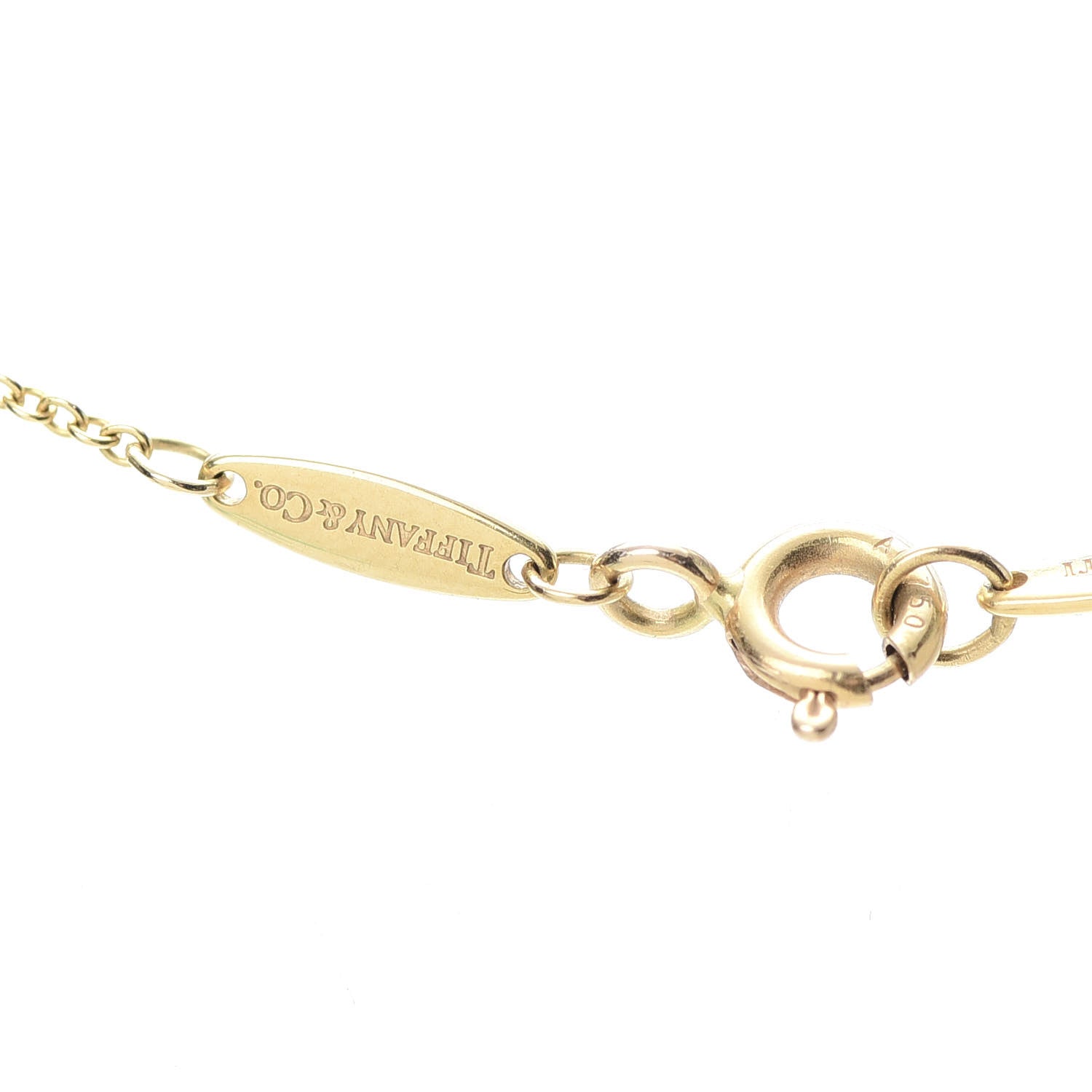 Tiffany 18K Yellow Gold Diamond .05ct Elsa Peretti Diamonds by the Yard Pendant Necklace 4 of 6
