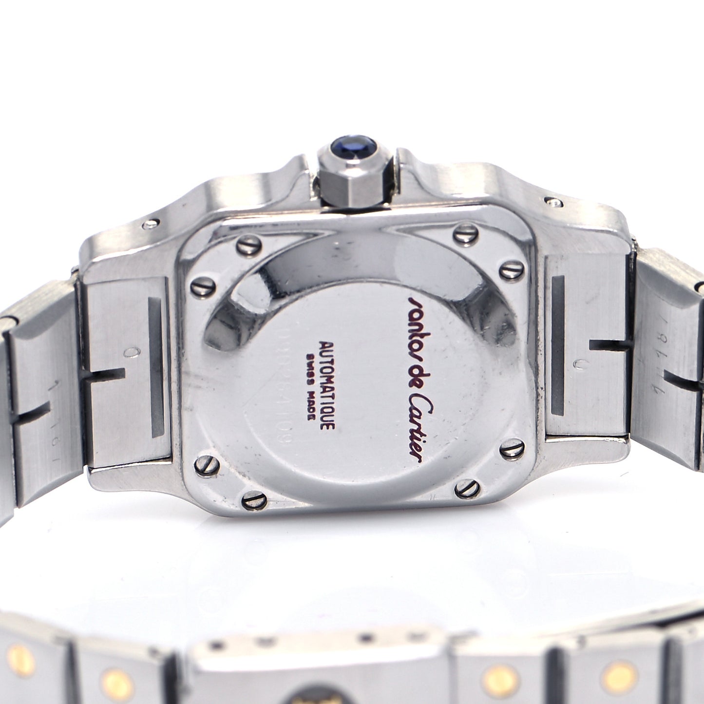 Stainless Steel 18K Yellow Gold 24mm Santos De Cartier Galbee Automatic Watch