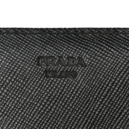 Prada Tessuto Nylon Saffiano Flap Wallet Black 7 of 8