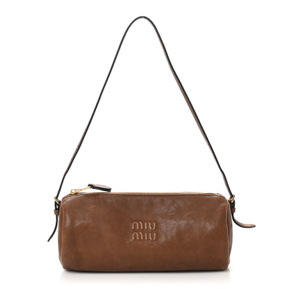 Miu Miu Nappa Aviator Mini Pouch Oak 1 of 9