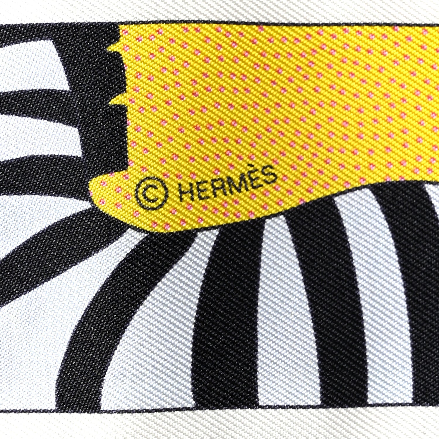 Hermes Silk Factory Suite Twilly Black Rose Jaune 4 of 5