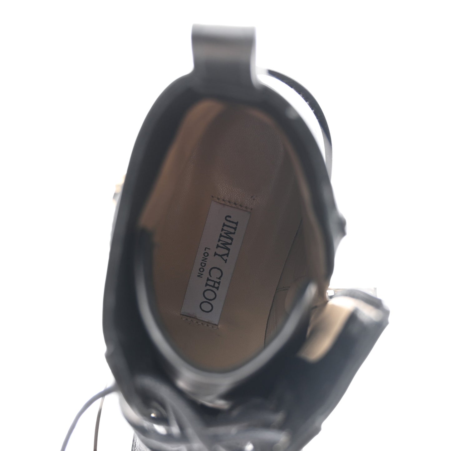 Shiny Calfskin Cayo Combat Boots 41 Black