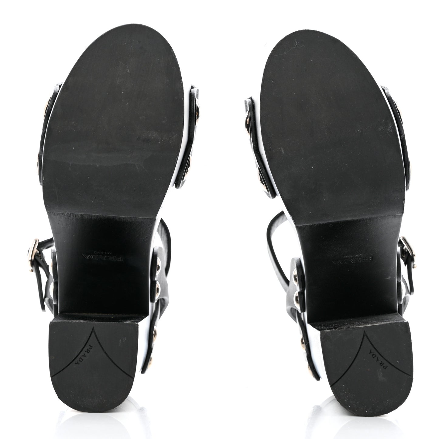 Calfskin Platform Slingback Sandals 37 Black