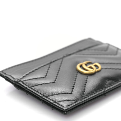 Gucci Calfskin Matelasse GG Marmont Card Holder Black 7 of 8