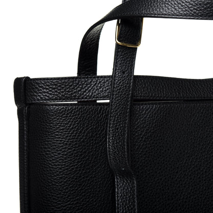 Mulberry Small Classic Grain Calfskin Bucket Tote Bag Black 19 of 21