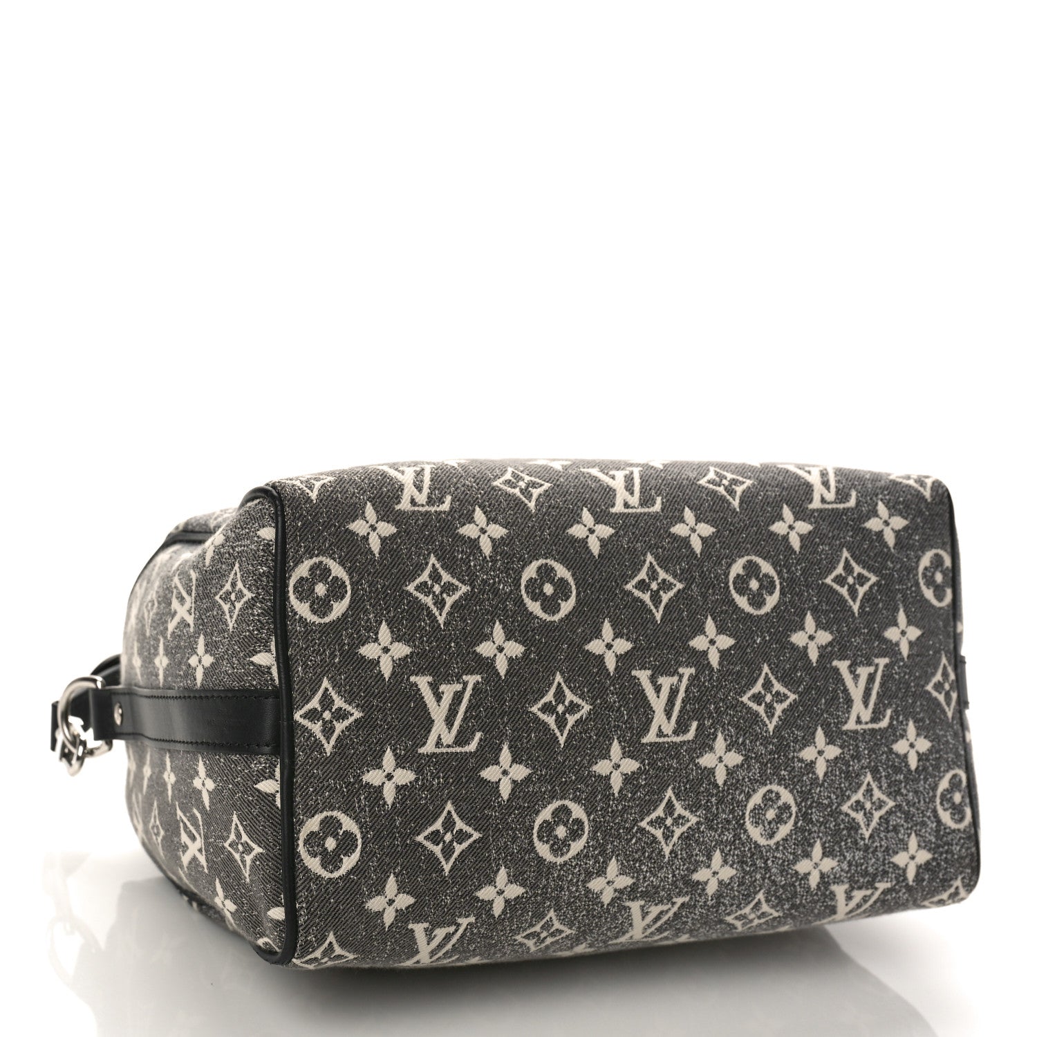 Louis Vuitton Denim Monogram Jacquard Speedy Bandouliere 25 Black 4 of 8