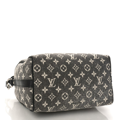 Louis Vuitton Denim Monogram Jacquard Speedy Bandouliere 25 Black 4 of 8