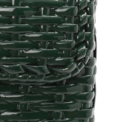 Gucci Glazed Wicker Stripe Mini Cestino Shoulder Bag Green 12 of 12