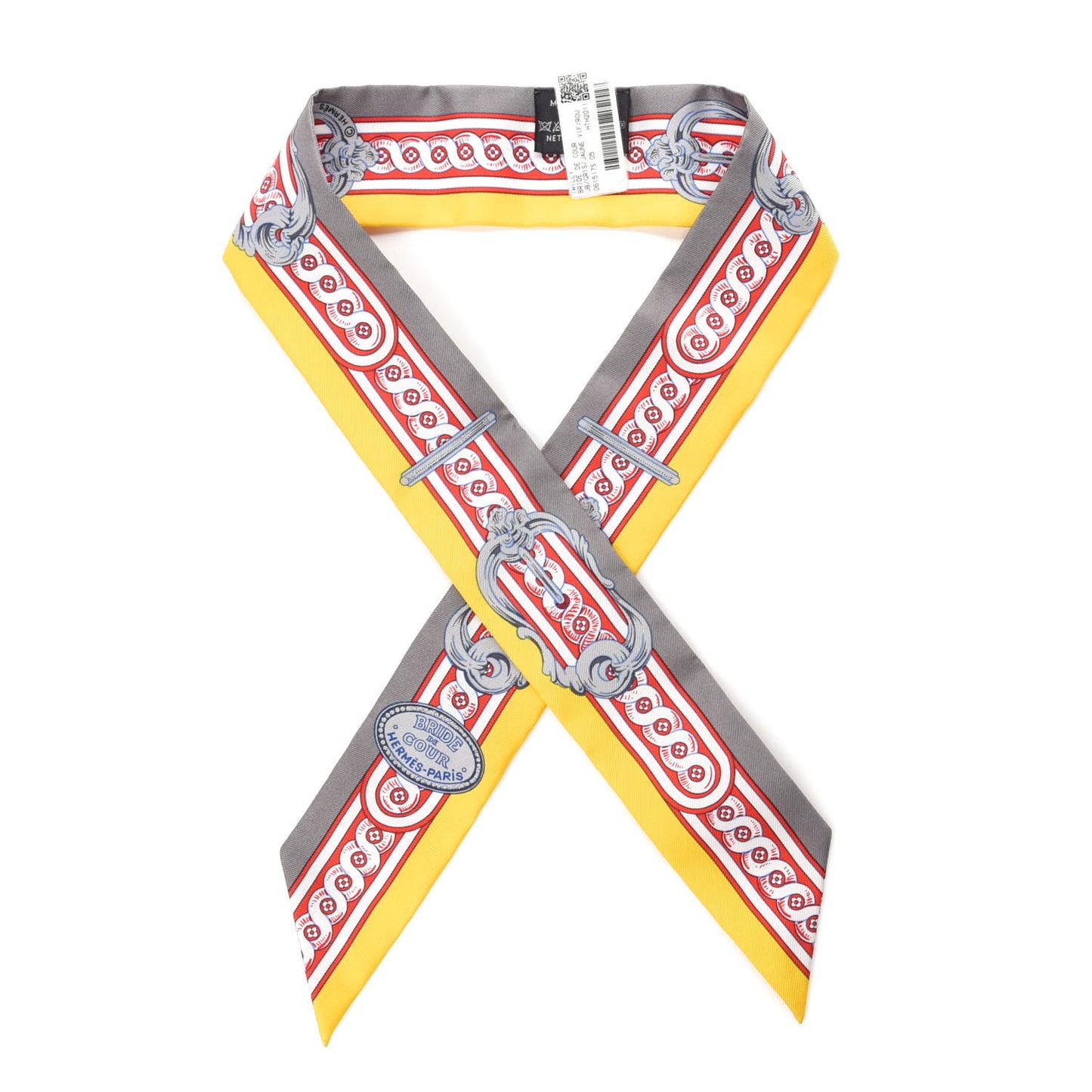 Silk Bride De Cour Twilly Gris Jaune Vif Rouge