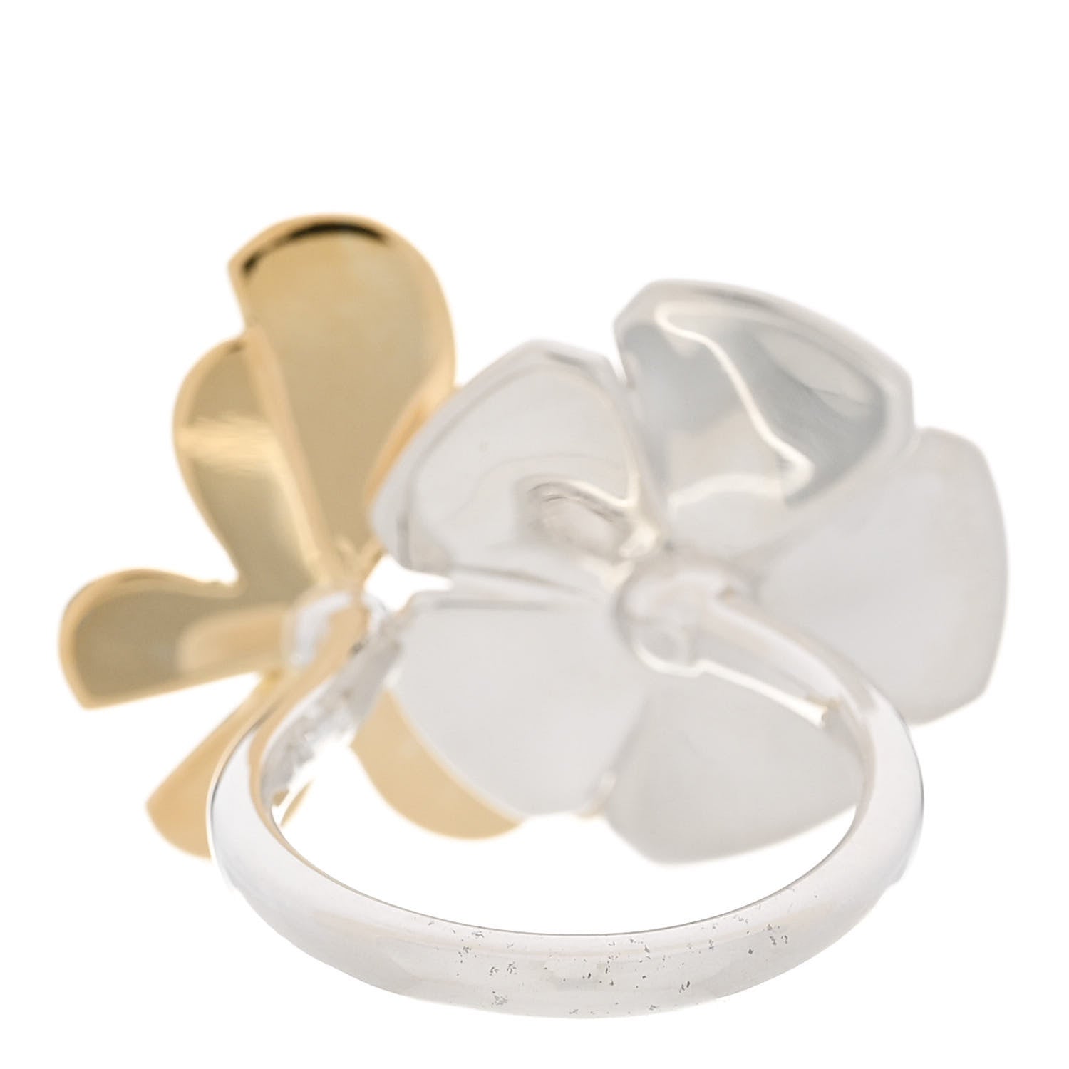 Tiffany 18K Yellow Gold Sterling Silver Return to Tiffany Love Bugs Butterfly Flower Ring 49 5 4 of 5