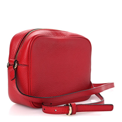 Gucci Pebbled Calfskin Small Soho Disco Bag Tabasco Red 3 of 11
