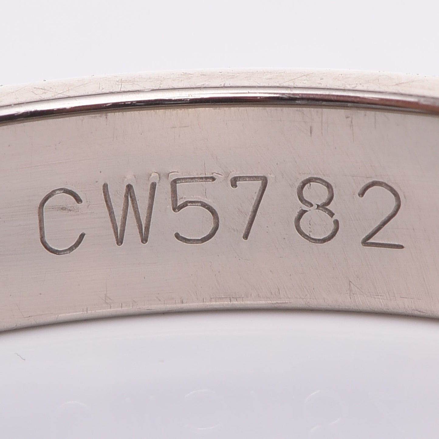 18K White Gold 3.5mm LOVE Wedding Band Ring 53 6.25