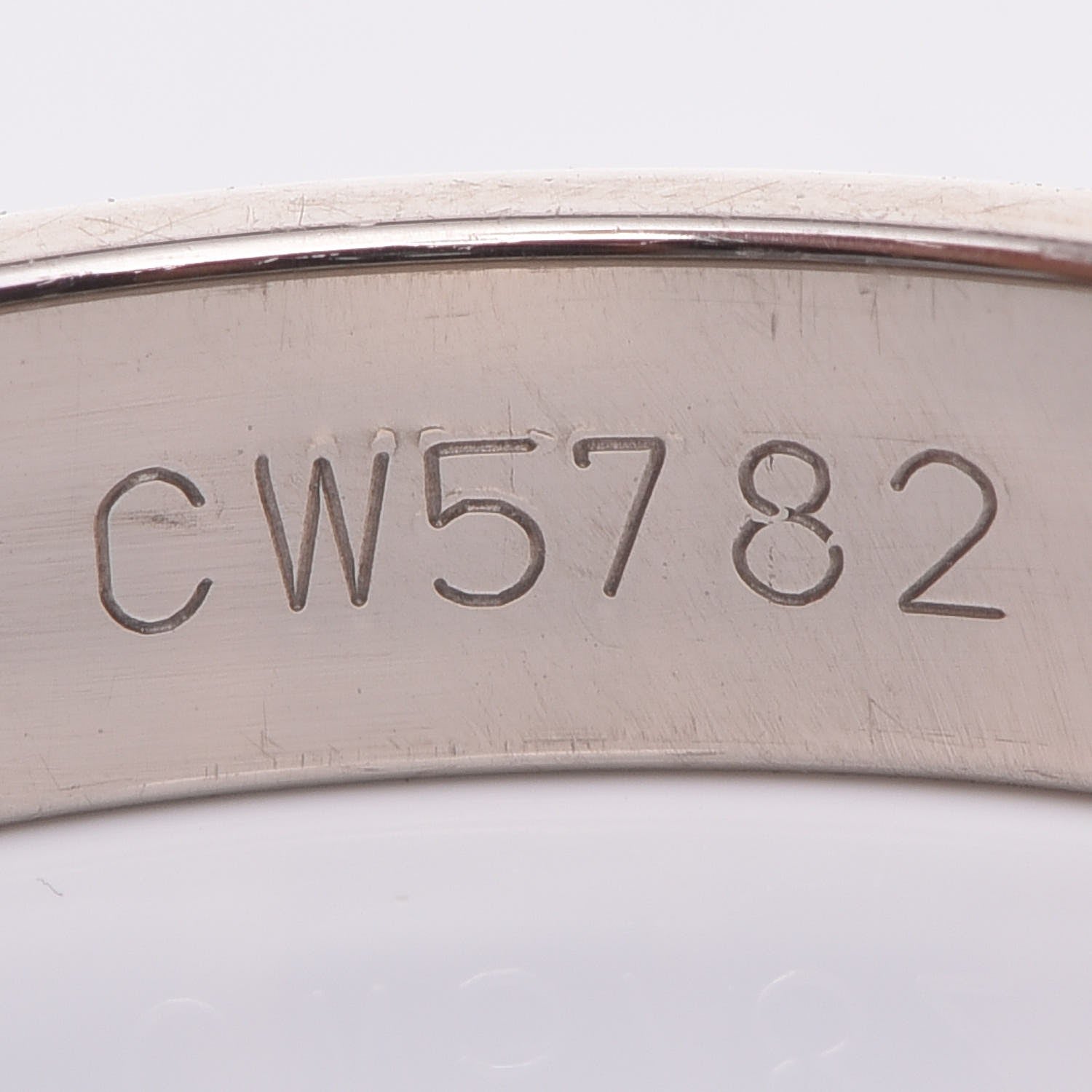 Cartier 18K White Gold 3.5mm LOVE Wedding Band Ring 53 6.25 8 of 11