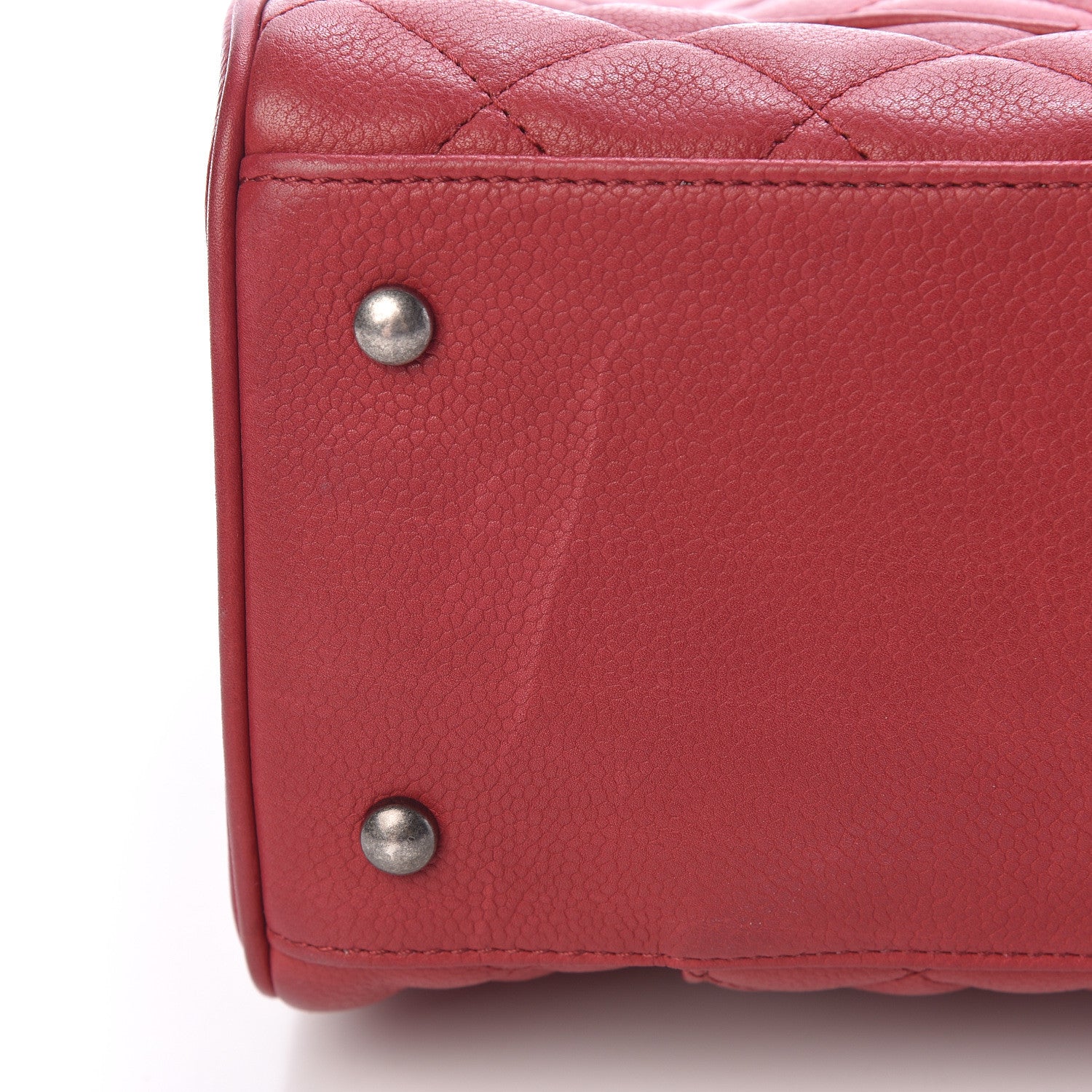 Chanel Caviar Quilted Large Casual Pocket Tote Red 17 of 18