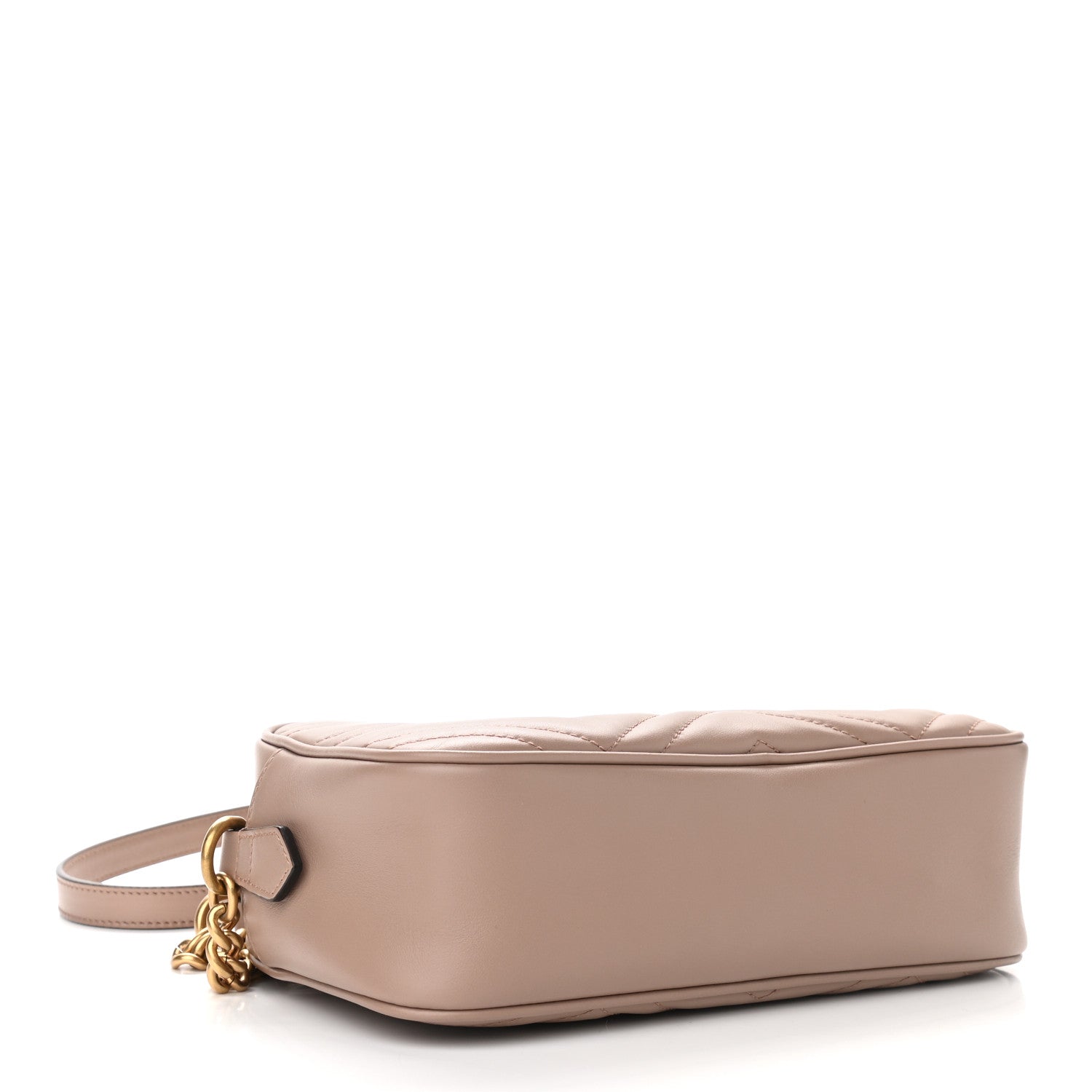 Gucci Calfskin Matelasse Small GG Marmont Chain Shoulder Bag Porcelain Rose 4 of 9