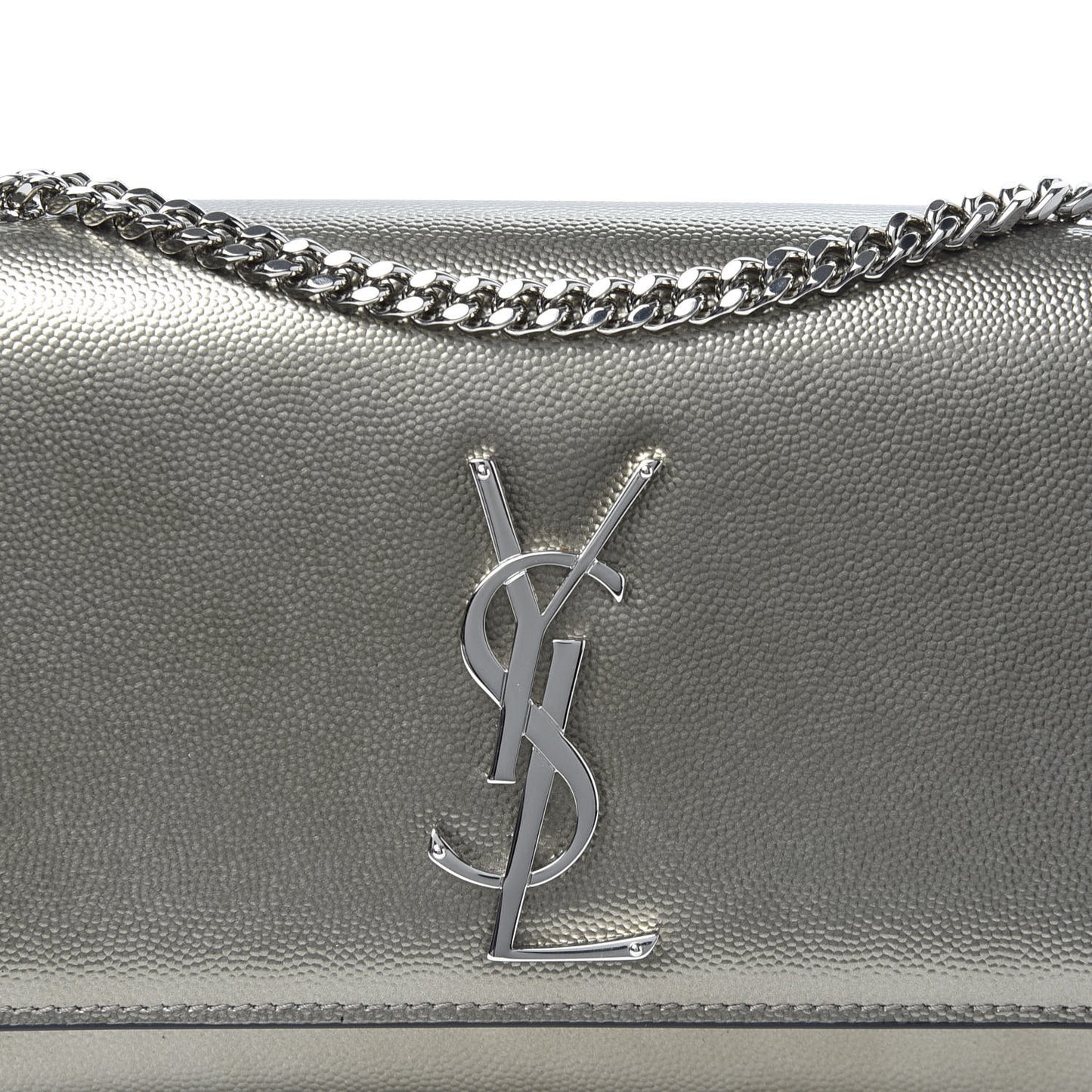 Grain De Poudre Small Monogram Kate Satchel Gold