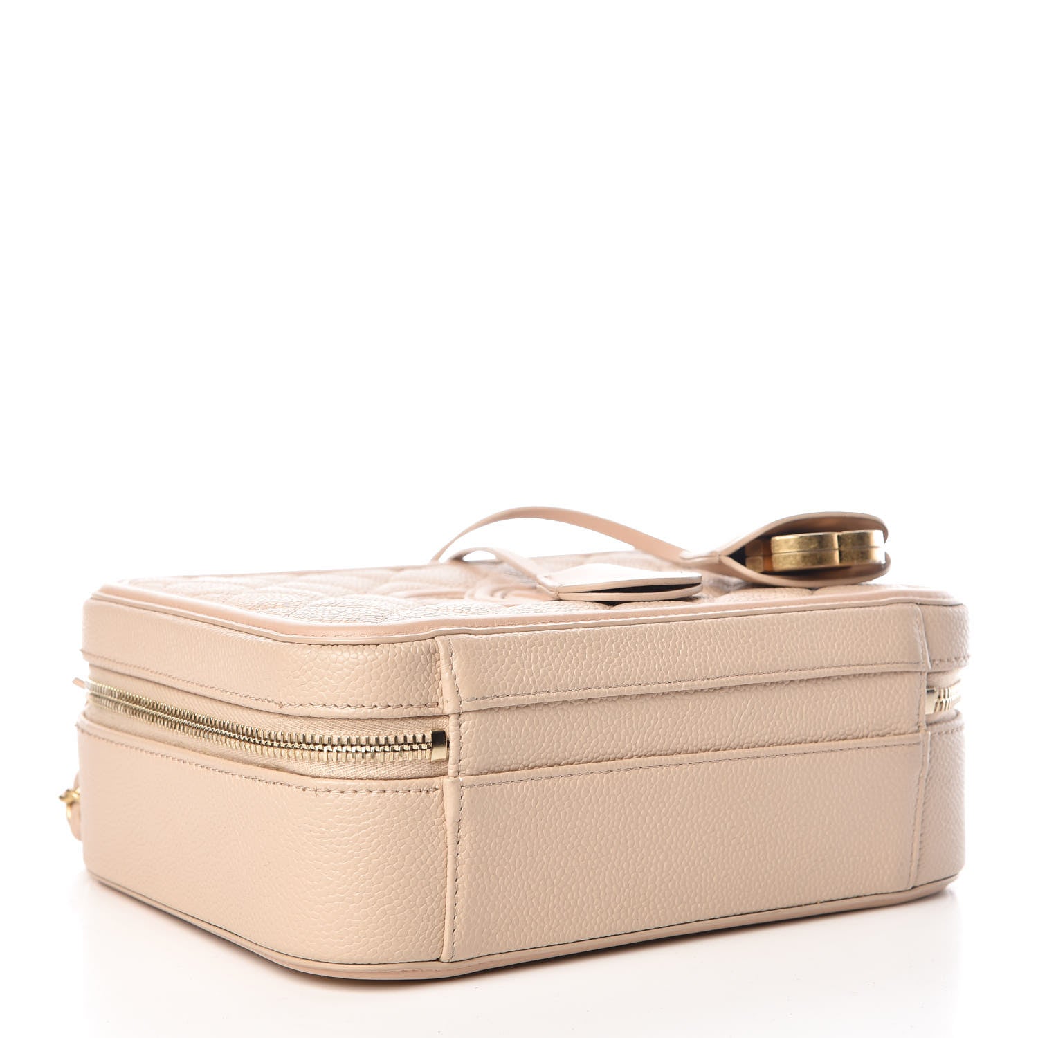 Chanel Caviar Quilted Medium CC Filigree Vanity Case Beige 4 of 11