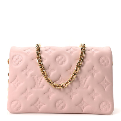 Louis Vuitton Lambskin Embossed Monogram Pochette Coussin Rose 1 of 9