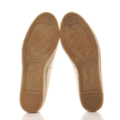 Chanel Lambskin CC Espadrilles 36 White 5 of 8
