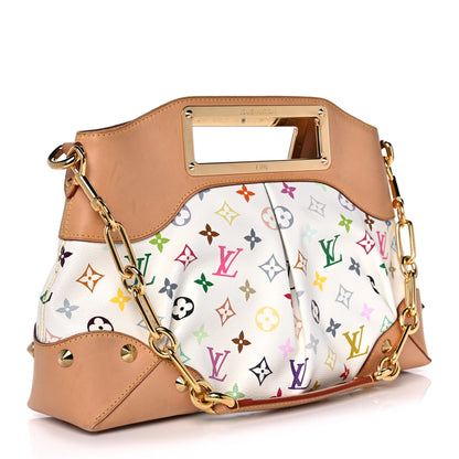 Louis Vuitton Monogram Multicolor Judy MM White 3 of 9