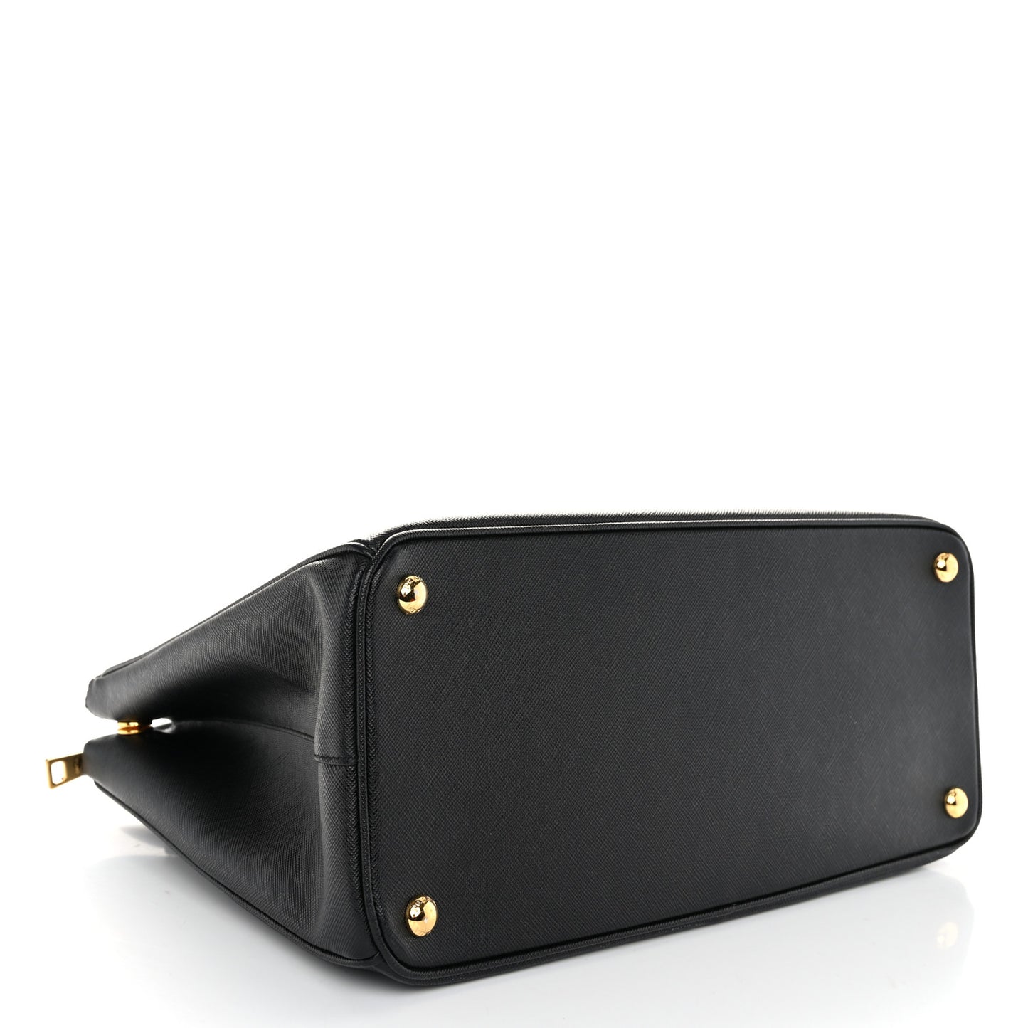Saffiano Lux Large Galleria Double Zip Tote Black