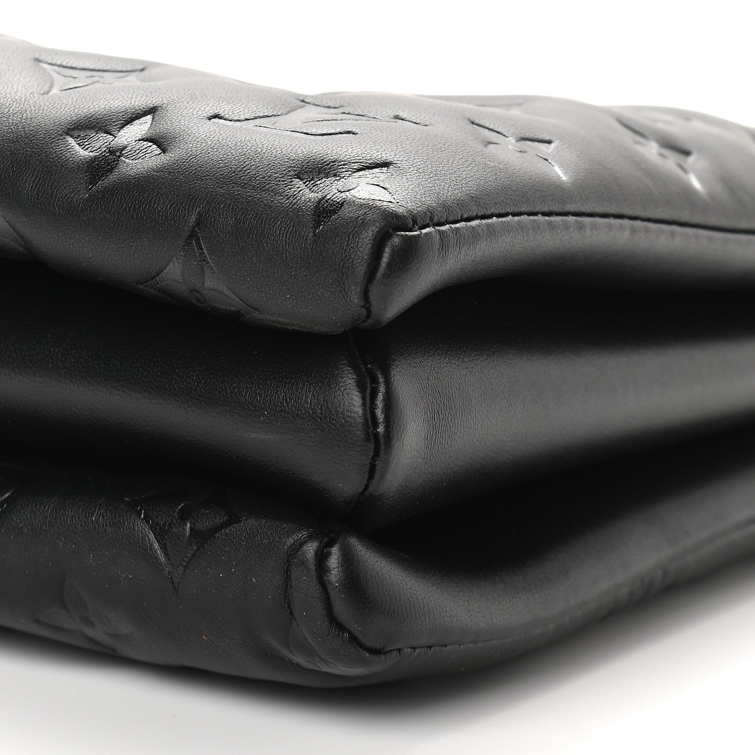 Louis Vuitton Lambskin Embossed Monogram Coussin MM Black 8 of 8