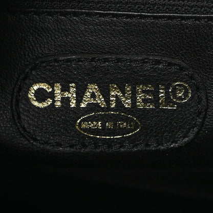 Chanel Grained Calfskin Logo Shoulder Bag Black 6 of 8