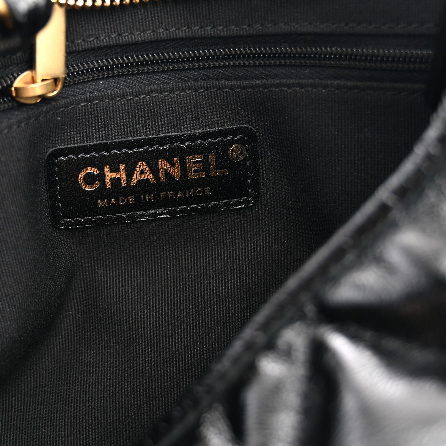 Chanel Shiny Crumpled Lambskin Quilted CC Funky Town Hobo Black 6 of 11