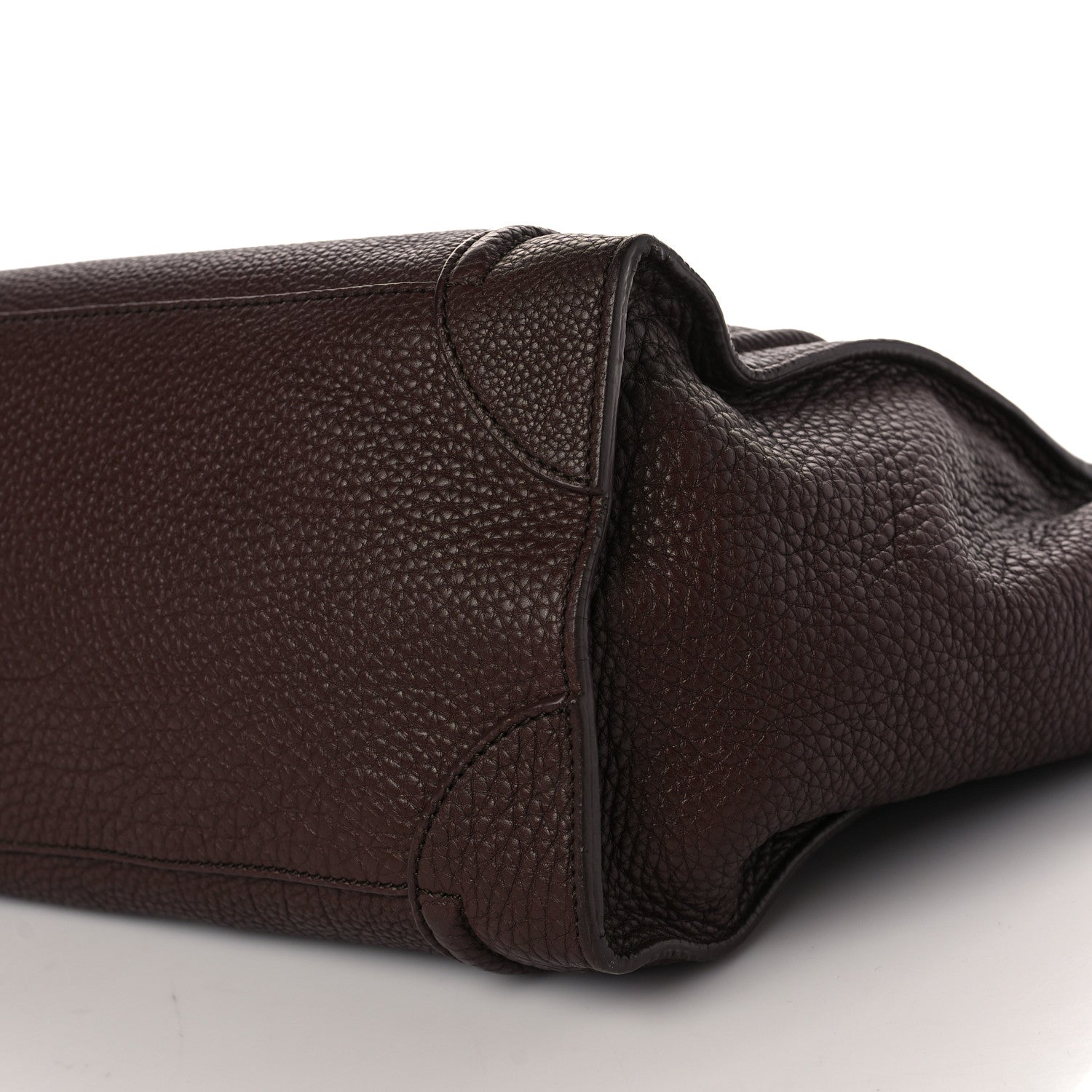 Celine Drummed Calfskin Mini Luggage Dark Brown 7 of 9