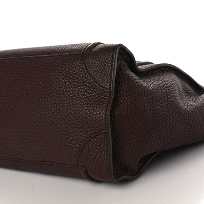 Celine Drummed Calfskin Mini Luggage Dark Brown 7 of 9