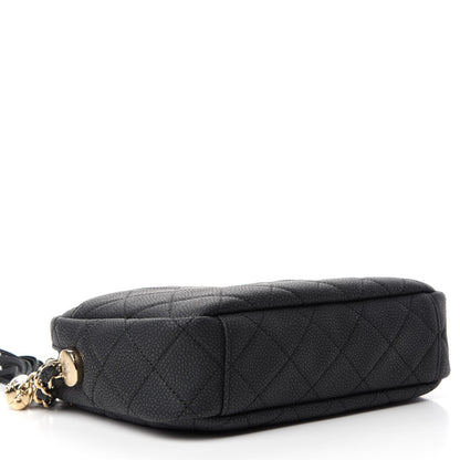 Chanel Iridescent Caviar Quilted Small Coco Tassel Camera Case Black 4 of 10