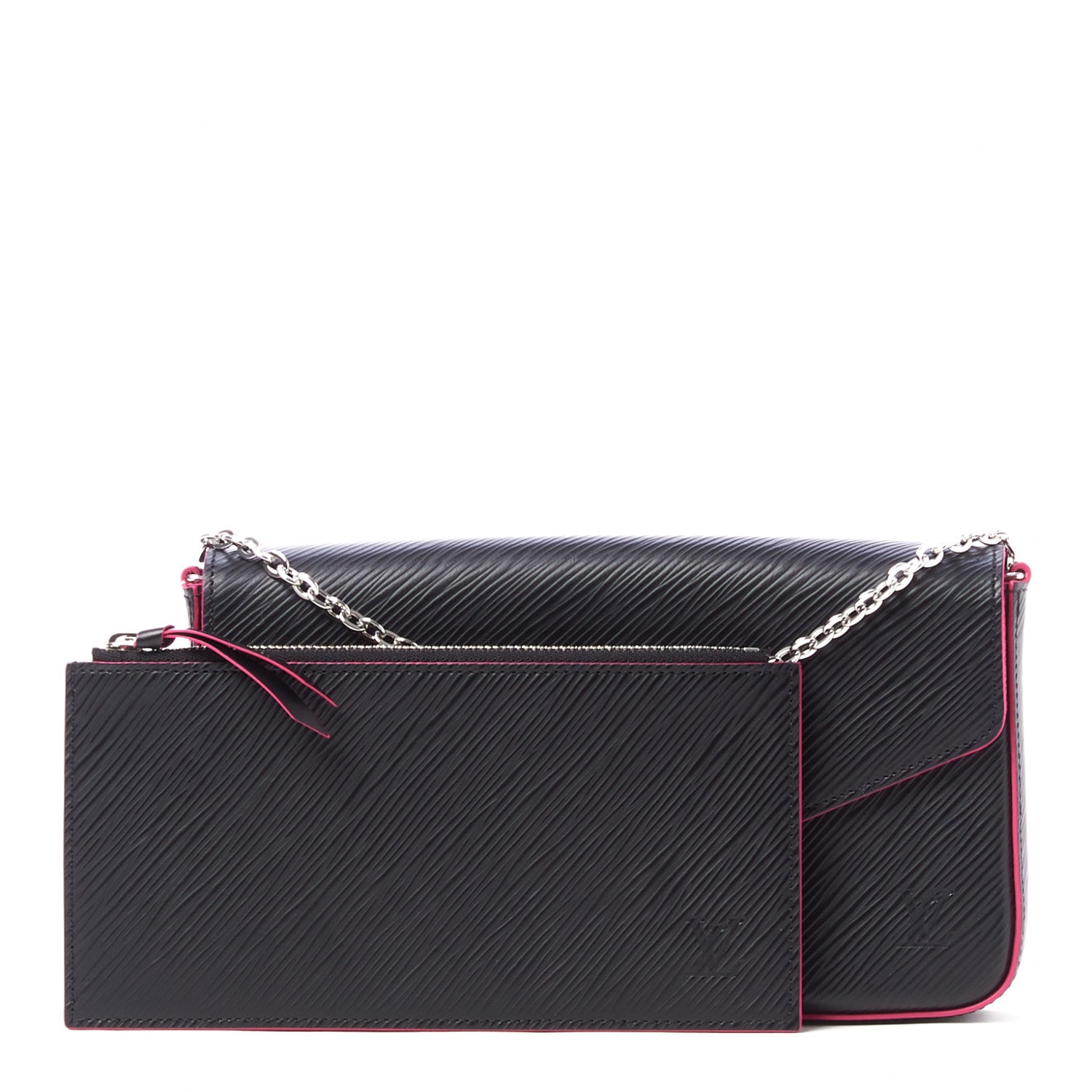 Louis Vuitton Epi Pochette Felicie Black Hot Pink 1 of 9