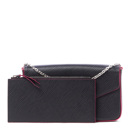 Louis Vuitton Epi Pochette Felicie Black Hot Pink 1 of 9