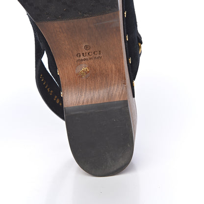 Gucci Suede Horsebit Amstel Slingback Clogs 38.5 Black 14 of 17