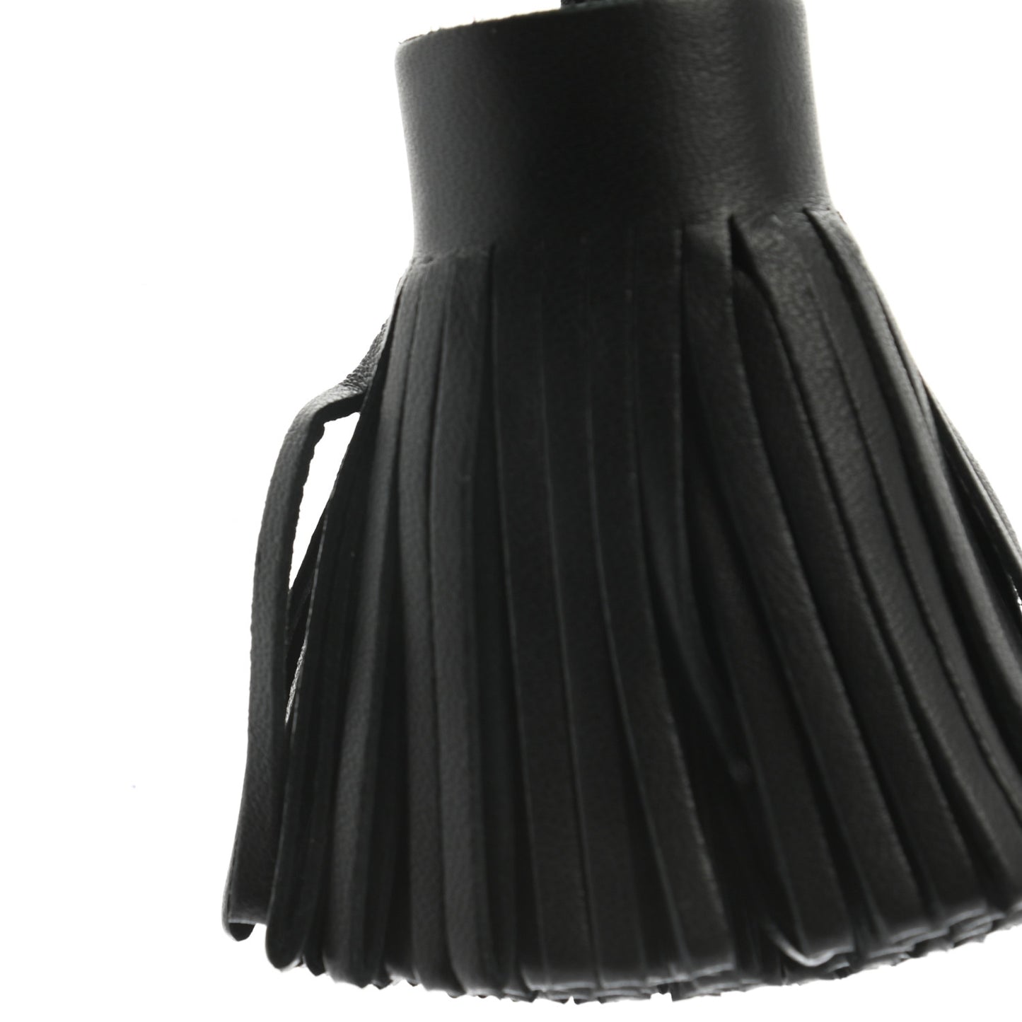 Lambskin Carmen Tassel Key Holder Black