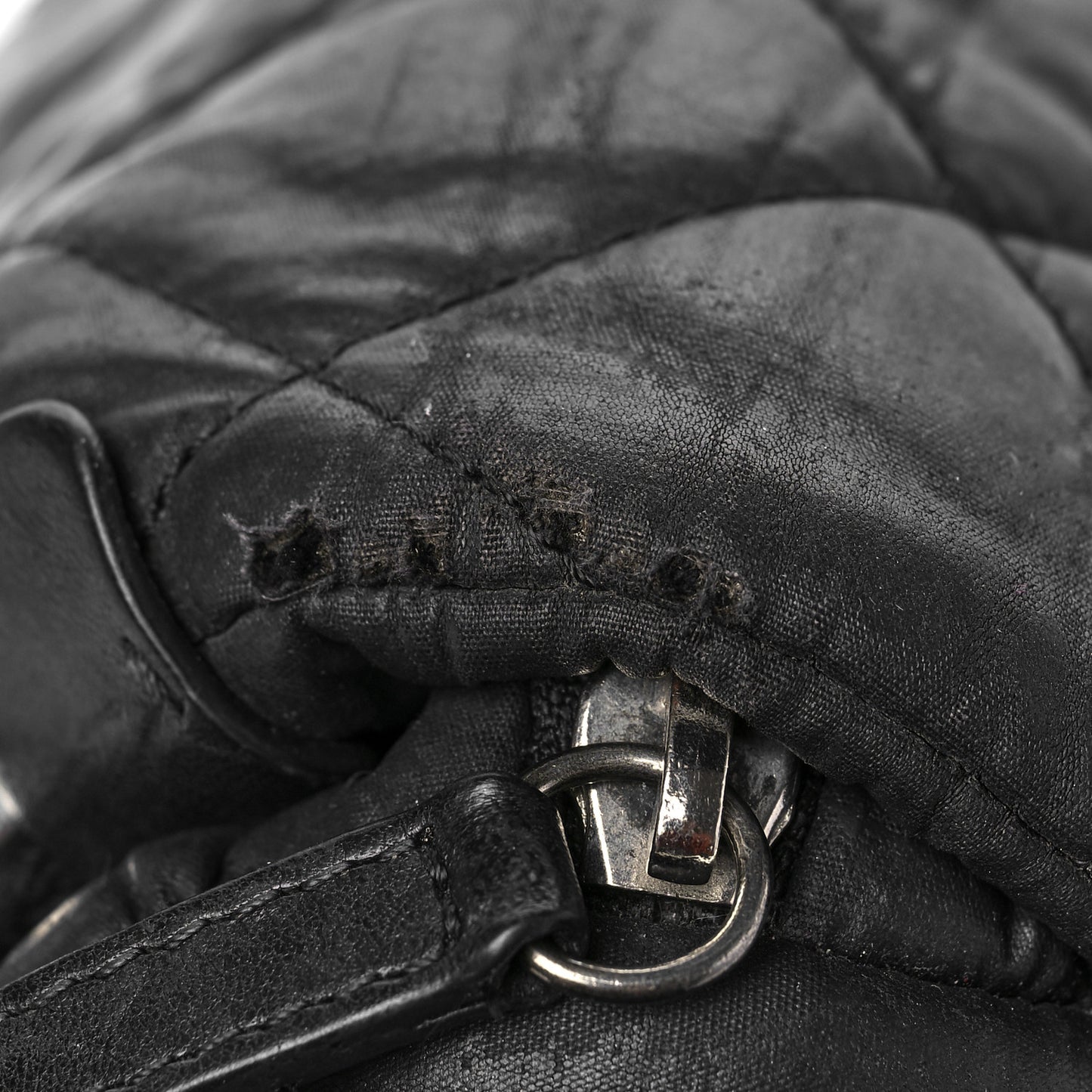 Nylon Quilted Coco Cocoon Messenger Black
