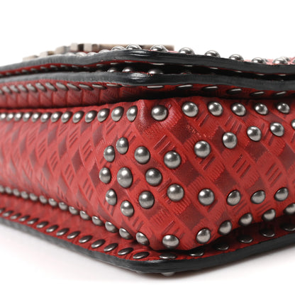 Christian Dior Calfskin Embossed Cannage Studded J'Adior Chain Flap Bag Red 8 of 8