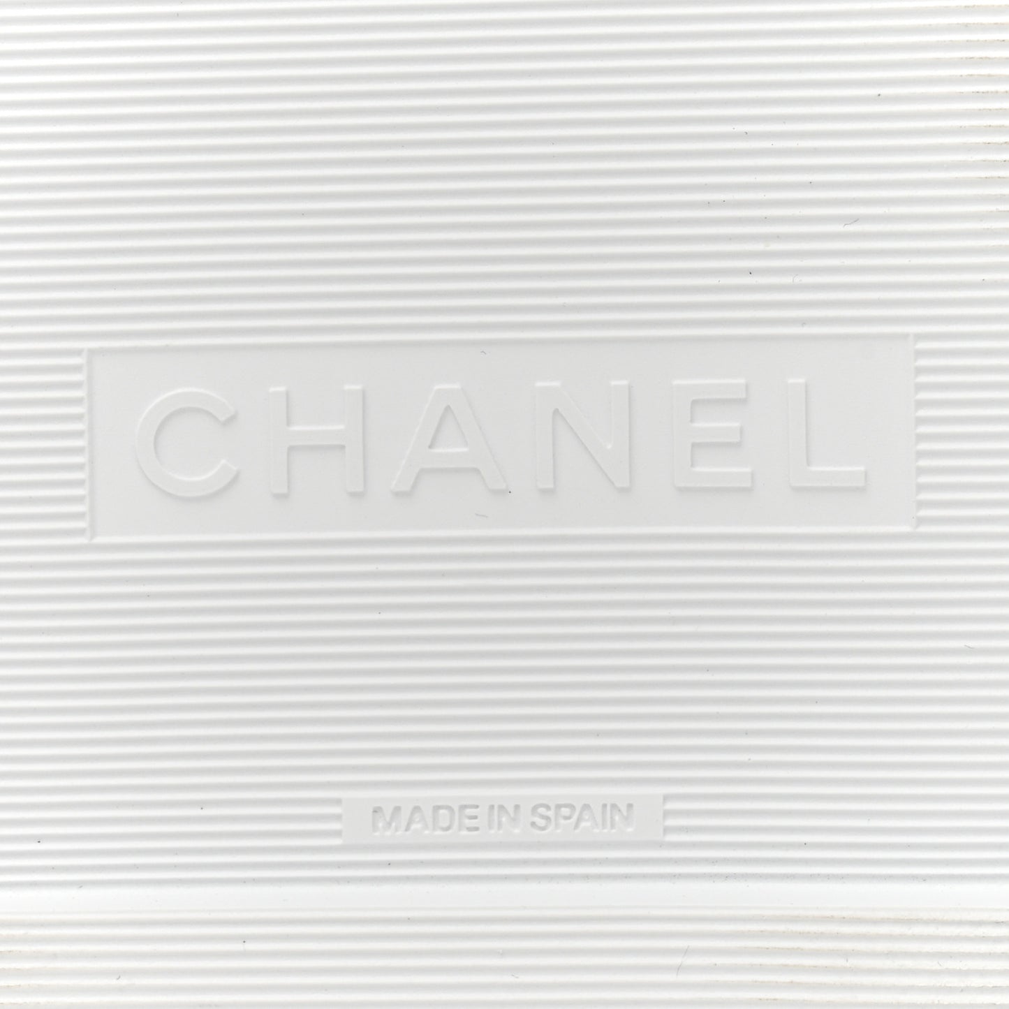 Fabric Pearl Cork CC Slip On Sandals 40 White