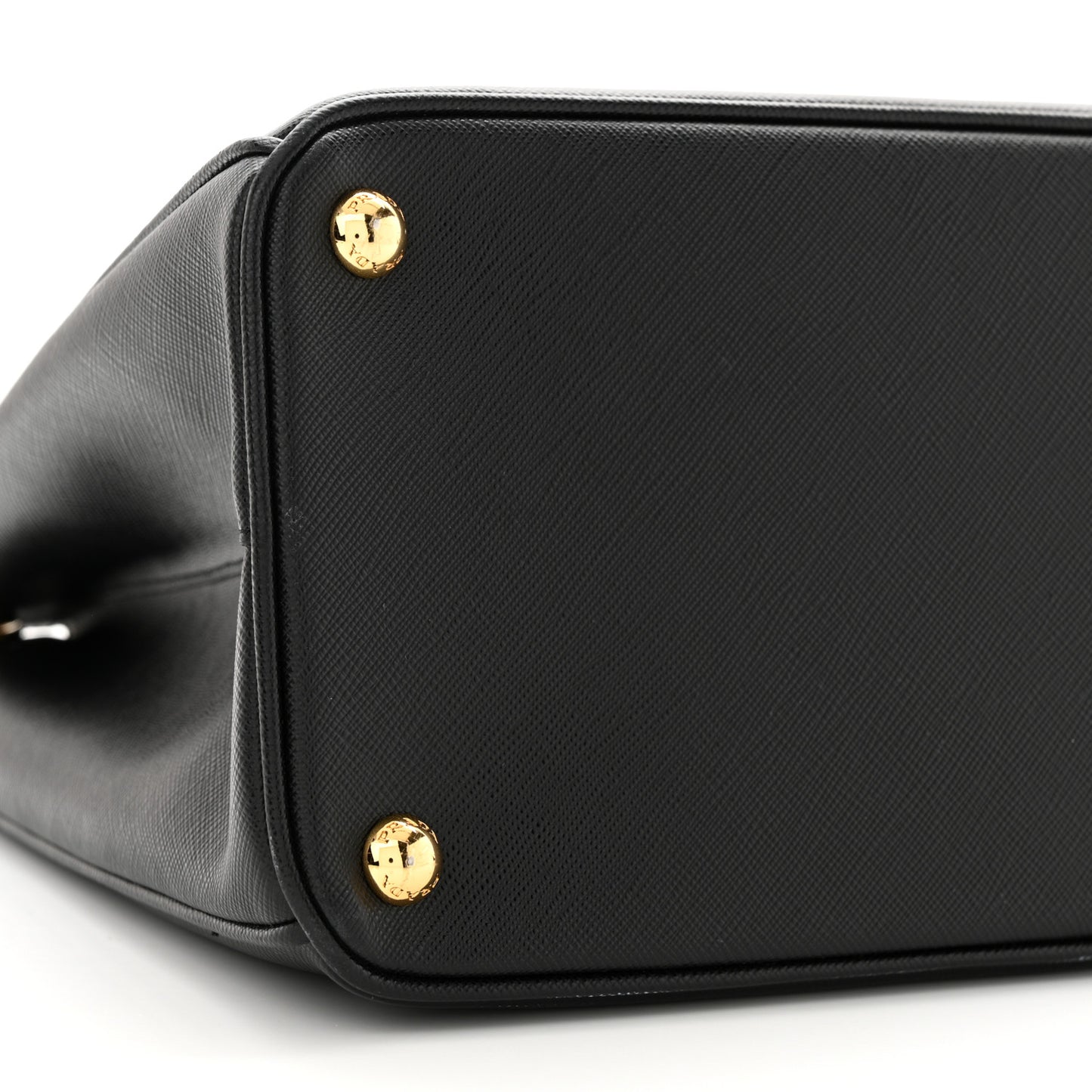 Saffiano Lux Large Galleria Double Zip Tote Black